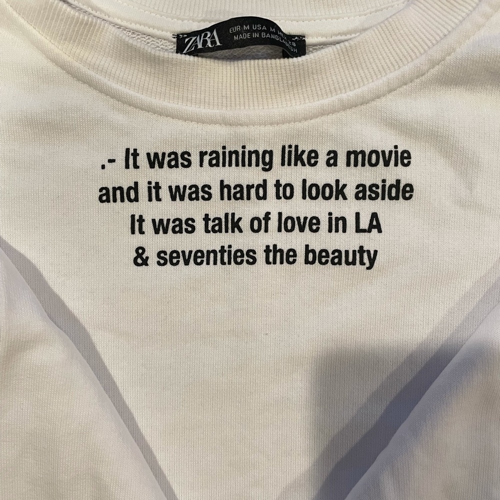 ZARA CROPPED CREW NECK